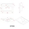 D7050 Sanotechnik umývadlo z liateho mramoru 70cm tech list