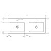 D1246 Sanotechnik umývadlo z liateho mramoru 120cm tech list 02