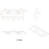 D1246 Sanotechnik umývadlo z liateho mramoru 120cm tech list 01