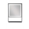52238 sanotechnik soho black zrkadlo s led osvetlenim a polickou s foliou proti zahmlievaniu 60x60 cm cierne