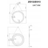 ZI312 ZI313 Sanotechnik SOHO zrkadlo okruhle s LED osvetlenim 60x60cm, dizajnove svietenie tech list
