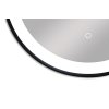 ZI312 Sanotechnik Soho Black zrcadlo kulaté s LED osvětlením 60x60 cm, designové zavěšení, černé 03