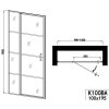 K100B Sanotechnik Soho Elite Black sprchové dveře, šířka 100cm, otevírací, designové technický list