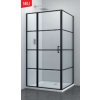 K100B F90B3 Sanotechnik Soho Elite Black obdélníkový sprchový kout, 100x90cm, otevírací dveře+Fix, designový
