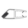 52532 sanotechnik magneticke tesnenie pre hrubku skla 5mm vyska 1950 mm