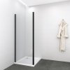 F80B F90B Sanotechnik Soho Elite Black pevná sprchová stěna Walk In, šířka 80 90cm 01