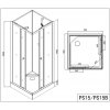 PS15 PS15B Sanotechnik sprchový box štvorec bez strechy tech list