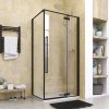 Aquatek Jaguar R13, obdĺžnikový sprchový kút, 100x80cm, otváravé dvere black 01