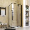 Aquatek Jaguar R14, obdĺžnikový sprchový kút, 100x80cm, otváravé dvere black 01