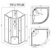 PS16 PS16B Sanotechnik sprchový box štvťkruh bez strechy tech list