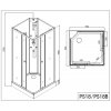 PS18 PS18B Sanotechnik sprchový box štvorec bez strechy tech list