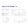 Aquatek Indianapolis Black akrylátová voľne stojaca vaňa 170x80 cm R tech list