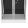Sanotechnik Boston chróm, sprchový box obdĺžnik 90x120x215cm, čierny, CL22 07