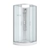 Sanotechnik QuickLine Dallas chróm, sprchový box štvrťkruh bez strechy 90x90x210cm, biely, CL11 01