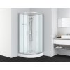 Sanotechnik QuickLine Dallas chróm, sprchový box štvrťkruh bez strechy 90x90x210cm, biely, CL11 02