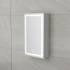 HK40 Sanotechnik zrkadlova skrinka 40cm, biela, s LED osvetlenim 02