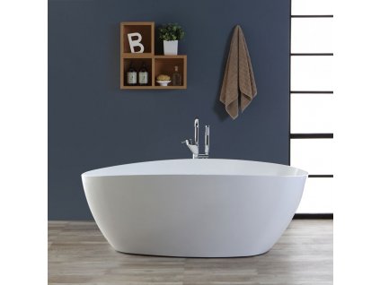 KVstore Rachele voľne stojaca vaňa z liateho mramoru 156x52 cm