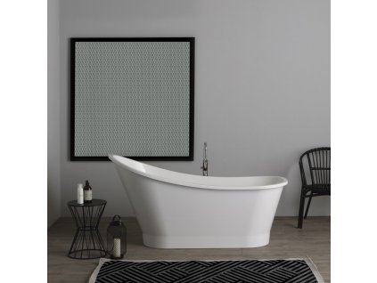 KVstore Arisa voľne stojaca vaňa z liateho mramoru 159x80 cm
