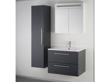 Sanotechnik Fiora kúpeľňový nábytok, 70cm, antracitový (Varianta so zrkadlovou a bočnou skrinkou)