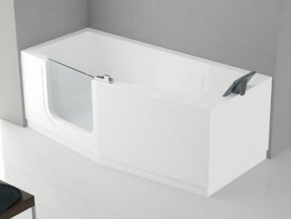 Santech Novellini Iris akrylátová vaňa s dvierkami ľavá 180x85 cm (Čelný panel S čelným a bočným panelom)