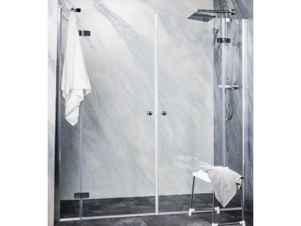 Sanotechnik Sanoflex Symphony sprchová zástena, 2x otváravé dvere, šírka 160-240cm (Rozmer 90cm, Umiestnenie dverí Pravé dvere)