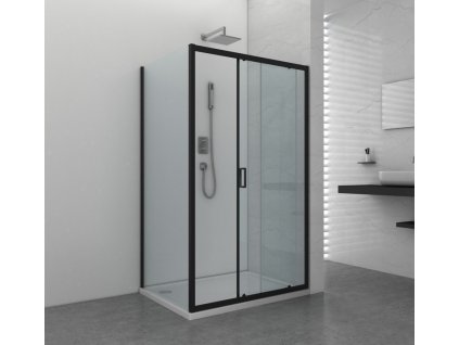 39596 2 sanotechnik soho elite black obdlznikovy sprchovy kut 100x80cm posuvne dvere fix
