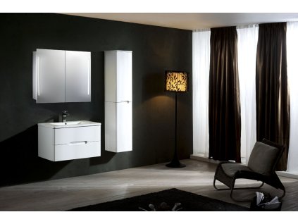 Hapa Design Paris hliníková zrkadlová skrinka 60 80cm, s LED osvetlením, biela 01