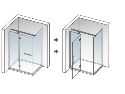 48467 aquatek vip2000 r13 obdlznikovy sprchovy kut 100x80cm otvarave dvere