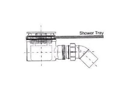 5351 huppe manufaktur easy step sifon sprchovy 90mm vyska 53mm prietok 0 5l s 215483000