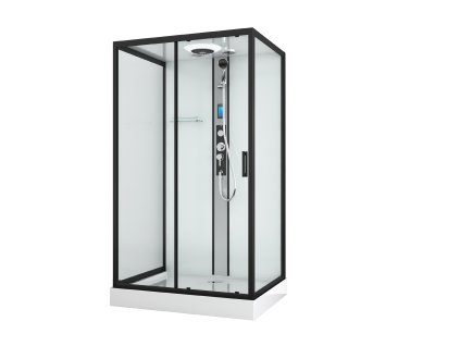 Sanotechnik Boston black, sprchový box obdĺžnik 90x120x215cm, biely, CL22B 01
