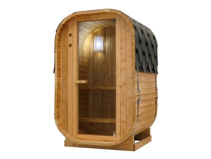 Sanotechnik Lindholm fínska vonkajšia sudová sauna pre 1-2 osoby, 128,2x120x194cm