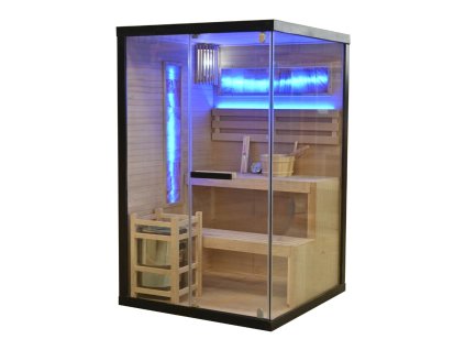 Sanotechnik Luxor 1 fínska sauna so soľnými kameňmi pre 2 osoby, 120x120cm