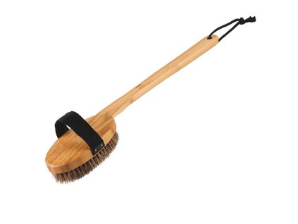 Rento saunová masážna kefa na telo s rukoväťou bambus 01