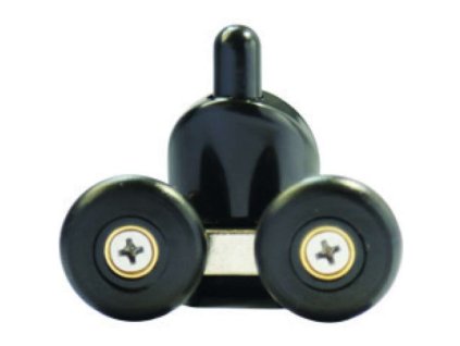 QC1409 Sanotechnik spodné dvojkoliesko black pre QuickLine sprchové boxy, priemer 5mm