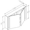 Hapa Design Venedig zrkadlová skrinka 100cm, biela, s LED osvetlením