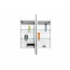Hapa Design Milano zrkadlová skrinka 60cm, biela, s LED osvetlením