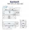Santech Time akrylatova volne stojaca vana 180x80 cm tech list