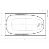Sanotechnik Linea Mini obdĺžniková akrylátová vaňa 120x70cm (Čelný panel S čelným a bočným panelom)