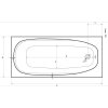Sanotechnik Linea obdĺžniková akrylátová vaňa 170x70cm (Čelný panel S čelným a bočným panelom)