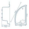 Sanotechnik London asymetrická akrylátová vaňa 165x95cm (Čelný panel S čelným panelom)