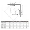 Sanotechnik Sanoflex Duet obdĺžnikový sprchový kút, šírka 100x80cm, zalamovacie dvere (Umiestnenie Pravé prevedenie)