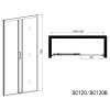 Sanotechnik SOHO Elite Chrome obdĺžnikový sprchový kút, 120x90cm, posuvné dvere + fix