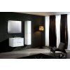 Hapa Design Paris hliníková zrkadlová skrinka 80cm, biela, s LED osvetlením