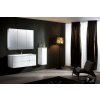 Hapa Design Paris hliníková zrkadlová skrinka 120cm, biela, s LED osvetlením