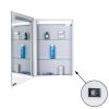 Hapa Design San Marino Superflat hliníková zrkadlová skrinka 40cm, biela, s LED osvetlením