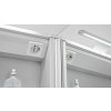 Hapa Design Vienna hliníková zrkadlová skrinka 80cm, biela, s LED osvetlením