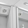 Hapa Design Vienna hliníková zrkadlová skrinka 100cm, biela, s LED osvetlením