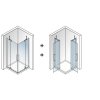Aquatek Party A4, štvorcový sprchový kút, šírka 90cm, otváravé dvere 08