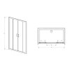 4964 2 radaway premium plus dwd sprchove dvere sirka 150cm posuvne cire sklo 33393 01 01n