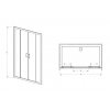 4967 2 radaway premium plus dwd sprchove dvere sirka 160cm posuvne cire sklo 33363 01 01n